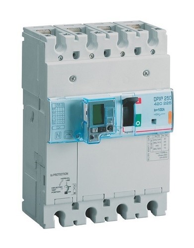 LEGRAND Автоматический выключатель с термомагнитным расцепителем и дифференциальной защитой, серия DPX3 250, 100A, 25kA, 4-полюсный