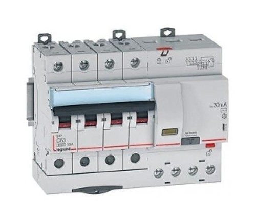 LEGRAND Дифференциальный автоматический выключатель, серия DX3, 63A, 300mA, 4-полюсный, тип AC