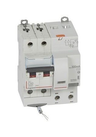 LEGRAND Дифференциальный автоматический выключатель, серия DX3, 50A, 300mA, 2-полюсный