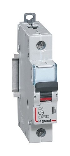 LEGRAND Автоматический выключатель, серия DX3, С6A, 10kА/16kА, 1-полюсный