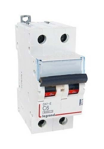 LEGRAND Автоматический выключатель, серия DX3-E, С6A, 6kA, 2-полюсный