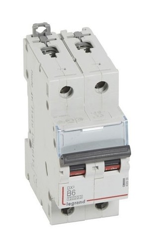 LEGRAND Автоматический выключатель, серия DX3, B6A, 16kA, 2-полюсный