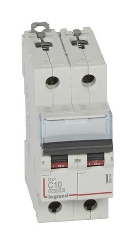 LEGRAND Автоматический выключатель, серия DX3, С10A, 30kA, 2-полюсный