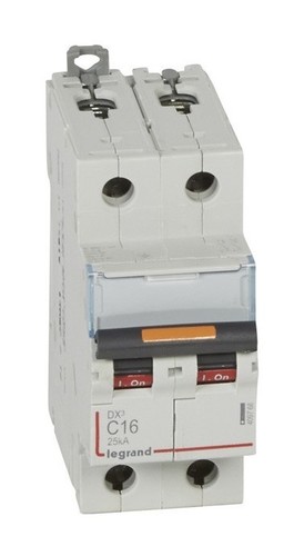 LEGRAND Автоматический выключатель, серия DX3, C16A, 25кА, 2-полюсный