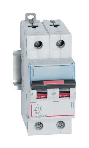 LEGRAND Автоматический выключатель, серия DX3, Z16A, 25кА, 2-полюсный