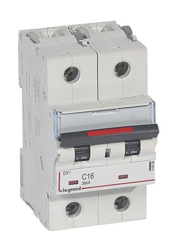 LEGRAND Автоматический выключатель, серия DX3, C16A, 36кА, 2-полюсный