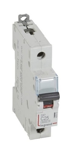LEGRAND Автоматический выключатель, серия DX3, С25A, 10kA, 1-полюсный