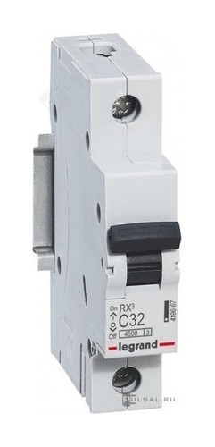 LEGRAND Автоматический выключатель, серия RX3, С32A, 4.5kA, 1-полюсный