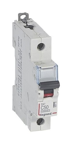LEGRAND Автоматический выключатель, серия DX3, С50A, 12,5kA, 1-полюсный