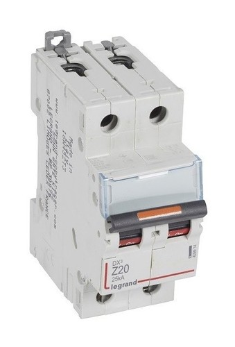 LEGRAND Автоматический выключатель, серия DX3, Z20A, 25кА, 2-полюсный