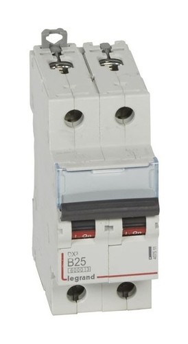 LEGRAND Автоматический выключатель, серия DX3, B25A, 10кА, 2-полюсный