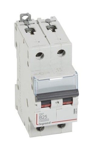 LEGRAND Автоматический выключатель, серия DX3, B25A, 16kA, 2-полюсный