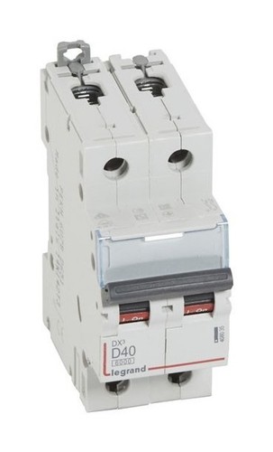 LEGRAND Автоматический выключатель, серия DX3, D40A, 10кА, 2-полюсный