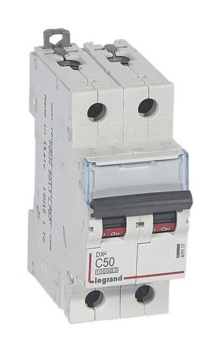 LEGRAND Автоматический выключатель, серия DX3, С50A, 15kA, 2-полюсный