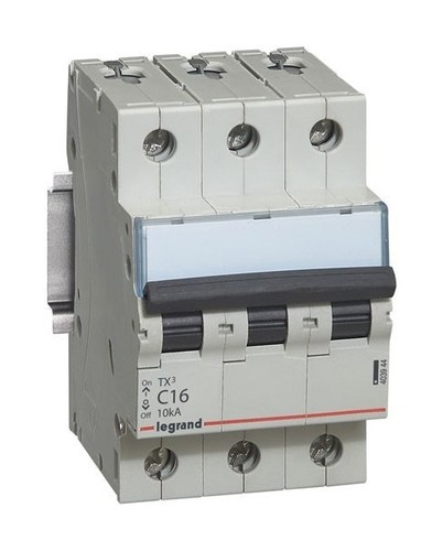 LEGRAND Автоматический выключатель, серия TX3, C6A, 10кА, 3-полюсный