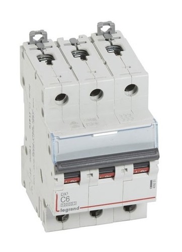 LEGRAND Автоматический выключатель, серия DX3, С6A, 25кА, 3-полюсный