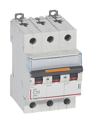 LEGRAND Автоматический выключатель, серия DX3, C10A, 25кА, 3-полюсный