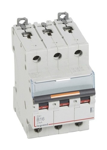 LEGRAND Автоматический выключатель, серия DX3, B16A, 25кА, 3-полюсный