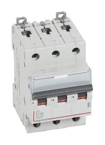 LEGRAND Автоматический выключатель, серия DX3, D16A, 10кА, 3-полюсный