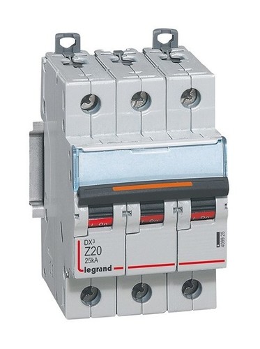 LEGRAND Автоматический выключатель, серия DX3, Z20A, 25кА, 3-полюсный