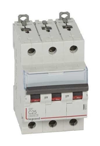 LEGRAND Автоматический выключатель, серия DX3, С25A, 10кА, 3-полюсный