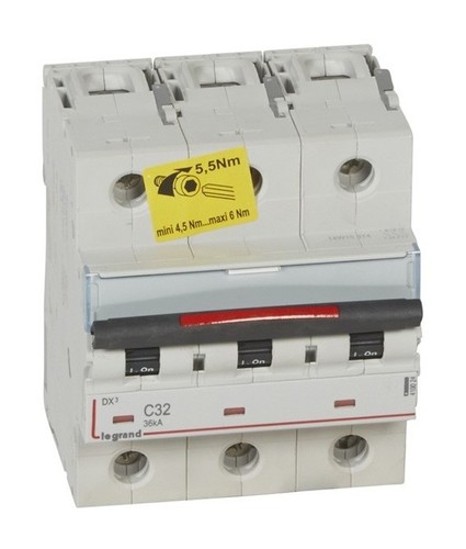 LEGRAND Автоматический выключатель, серия DX3, C32A, 36кА, 3-полюсный