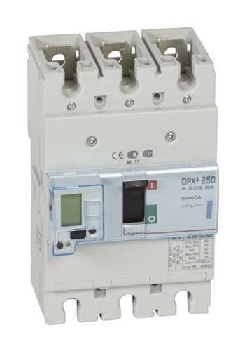 LEGRAND Автоматический выключатель с электронным расцепителем, серия DPX3 250, 40A, 50kA, 3-полюсный