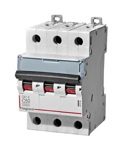 LEGRAND Автоматический выключатель, серия DX3-E, С50A, 6kA, 3-полюсный