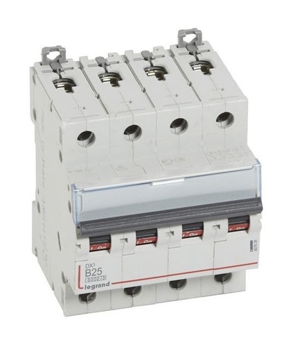 LEGRAND Автоматический выключатель, серия DX3, B25A, 10кА, 4-полюсный