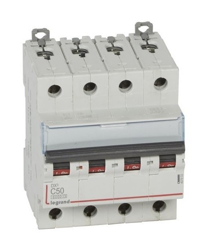 LEGRAND Автоматический выключатель, серия DX3, С50A, 10kA, 4-полюсный