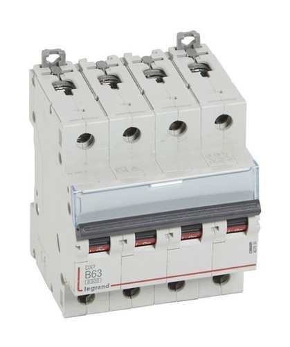 LEGRAND Автоматический выключатель, серия DX3, B63A, 10кА, 4-полюсный