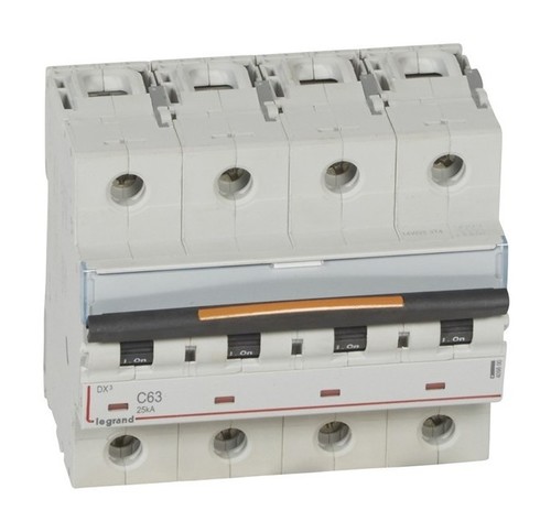 LEGRAND Автоматический выключатель, серия DX3, C63A, 25кА, 4-полюсный