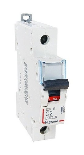 LEGRAND Автоматический выключатель, серия DX3-E, C2А, 6kA, 1-полюсный