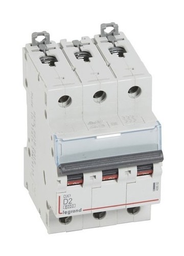 LEGRAND Автоматический выключатель, серия DX3, D2A, 10кА, 3-полюсный