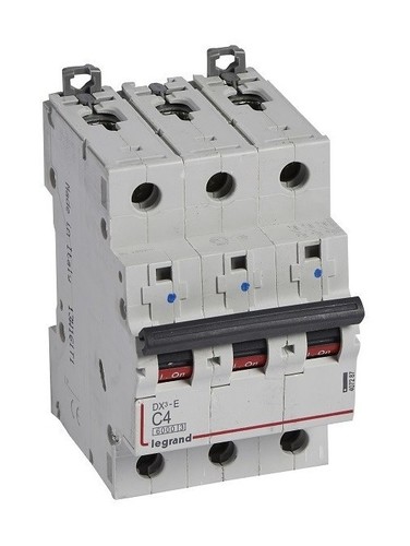 LEGRAND Автоматический выключатель, серия DX3-E, C4A, 6кА, 3-полюсный