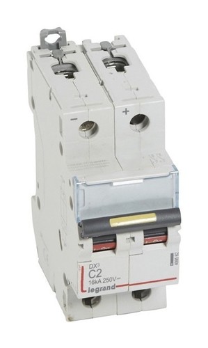 LEGRAND Автоматический выключатель, серия DX3 DC, С2A, 16kA, 2-полюсный