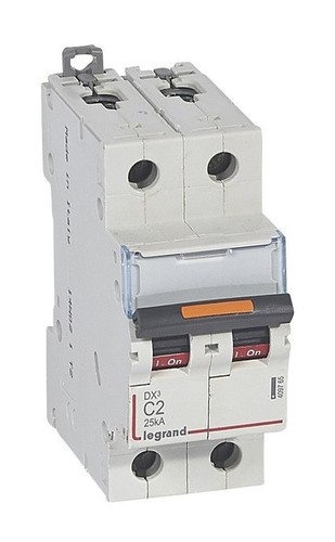 LEGRAND Автоматический выключатель, серия DX3, C2A, 25кА, 2-полюсный