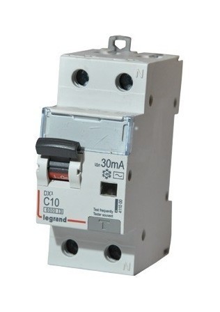 LEGRAND Дифференциальный автоматический выключатель, серия DX3, 10A, 30mA, 1-полюсный+нейтраль