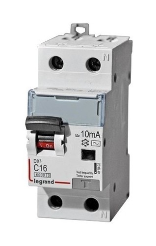 LEGRAND Дифференциальный автоматический выключатель, серия DX3, 16A, 10mA, 1-полюсный+нейтраль
