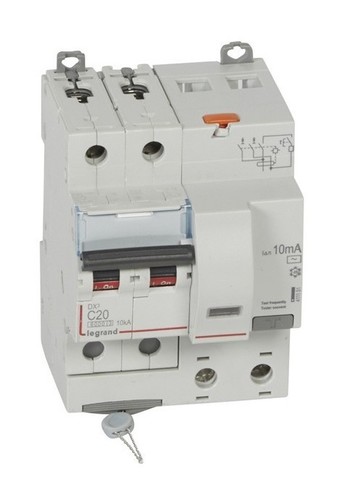 LEGRAND Дифференциальный автоматический выключатель, серия DX3, 20A, 10mA, 2-полюсный