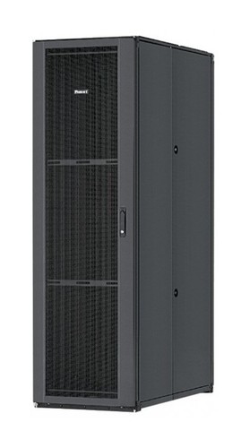PANDUIT Шкаф напольный Net-Access™ S-Type, 42U, 2026x800x1219 мм (ВхШхГ), с перф. передней дверью, перф. двустворчатая задняя дверь, без боковых стенок, 19" профили под квадр. гайки (2 комп), кронштейны для POU (1 комп), ролики, цвет чёрный