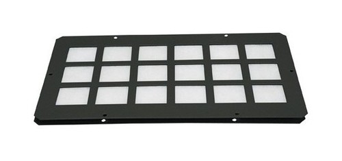 ZPAS Заглушка с фильтром для отверстия A (380x380 мм) в плите или крыше, к напольным шкафам, SZB-IT, 420x420 мм, металлическая, цвет черный (RAL 9005) (1718-42-2-1/9005)