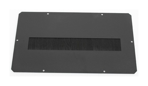 ZPAS Заглушка с щеточным вводом для отверстий B (380x210 мм) в потолке/дне/крышек, к напольным шкафам, SZB-IT, 420x250 мм, металлическая, цвет черный (RAL 9005) (1718-37-2-2/9005) (заменена на WZ-5271-14-00-161)