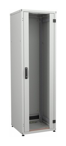 ZPAS Шкаф напольный 19", 45U, 2096х600х1000мм(ВхШхГ), дверь стеклянная с боковыми вставками, сзади укороч. дверь + фальшпанель 3U с щеточным вводом, 2 пары 19" монтаж. усилен. проф., ножки, серый(RAL7035)(разобранный)
