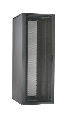 PANDUIT Шкаф напольный Net-Access™ N-Type, 45U, 2134x800x1067мм (ВхШхГ), с перфорированной передней дверью с односторонним открытием, с двумя боковыми панелями, с направляющими под закладные гайки, цвет черный