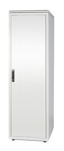 ZPAS Шкаф напольный 19", SZBD, 42U, 1963x600х600мм (ВхШхГ), стальная дверь, ручка с замком с трехточечной фиксацией, цвет серый (RAL 7035) (разобранный)