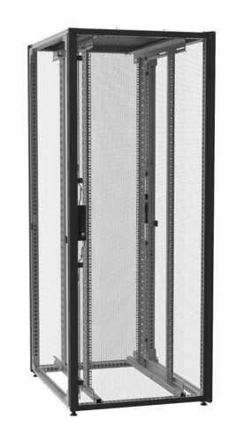 ZPAS Шкаф серверный 19", 42U, 2000х800х1000мм (ВхШхГ), двери металлические одностворчатые с перфорацией 86%, боковые панели в комплект не входят, без нижн.панели, 2 пары 19" монтажных профилей, ножки, серый (RAL7035)