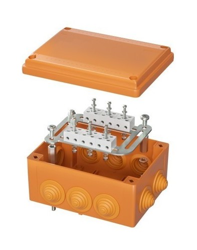 DKC / ДКС Коробка пластиковая FS с кабельными вводами и клеммниками, IP55, 240х190х90мм, 8р, 450V, 20A,1 0мм.кв, нерж.контакт