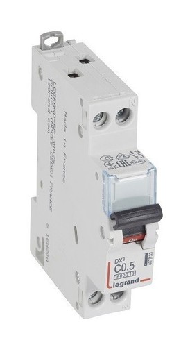 LEGRAND Автоматический выключатель, серия DX3, С0.5А, 10кА, 1-полюсный + нейтраль