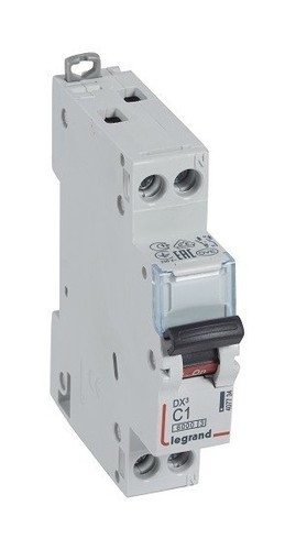 LEGRAND Автоматический выключатель, серия DX3, С1А, 10кА, 1-полюсный + нейтраль